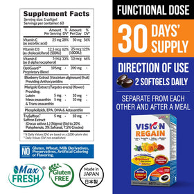 Gélule LABO Nutrition VisionREGAIN avec lutéine et zéaxanthine