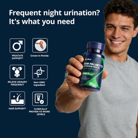 Gélule LincNutri Saw Palmetto montrant sa taille