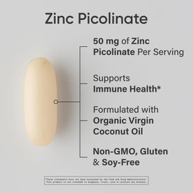 Gélule liquide de Zinc Picolinate avec huile de coco