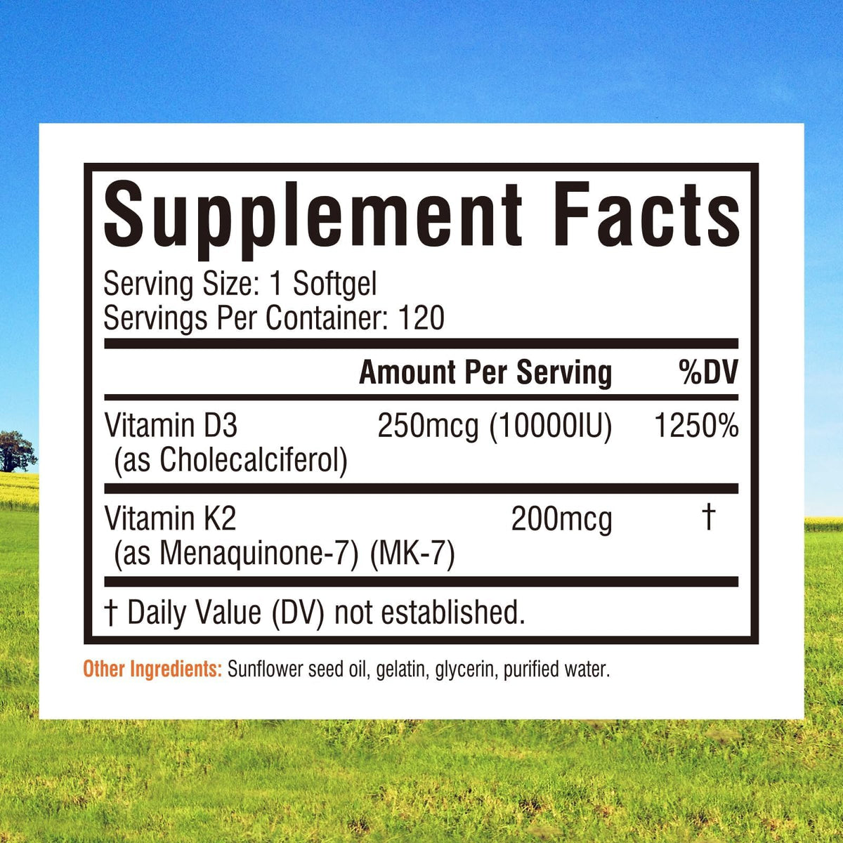 Gélule molle d'Innate Vitality Vitamine D3 K2