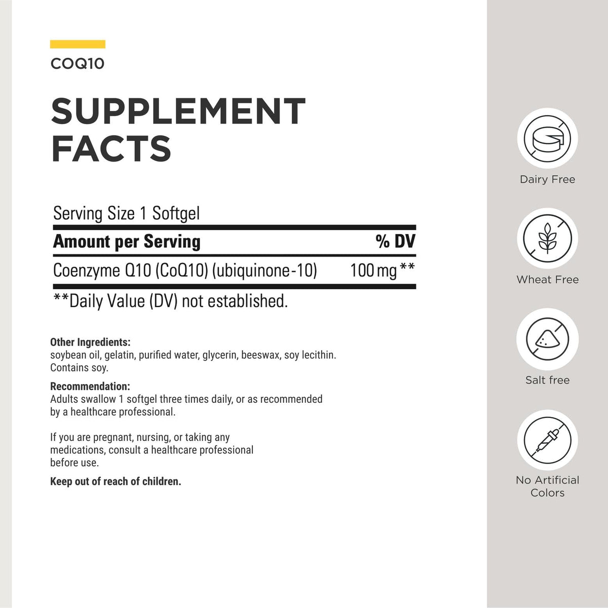 Gélule molle de CoQ10 100mg d'Integrative Therapeutics
