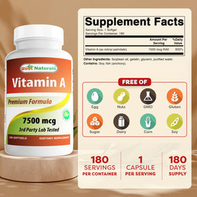 Gélule molle de Vitamine A Best Naturals