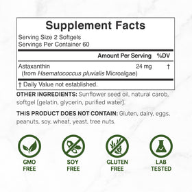 Gélule molle DEAL SUPPLEMENT Astaxanthin 24mg sur fond blanc