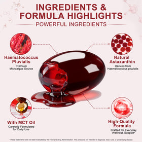 Gélule molle LTQXGT Astaxanthin 24mg sur une surface blanche