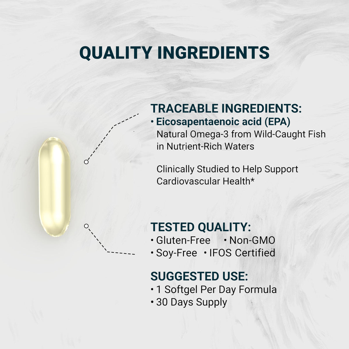 Gélule molle Naturalis UltraEPA 1000mg sur une cuillère