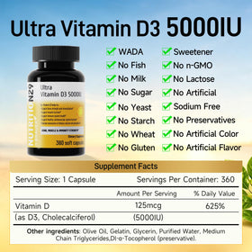 Gélule molle NUTRITION29 Vitamine D3 5000 IU vue de près