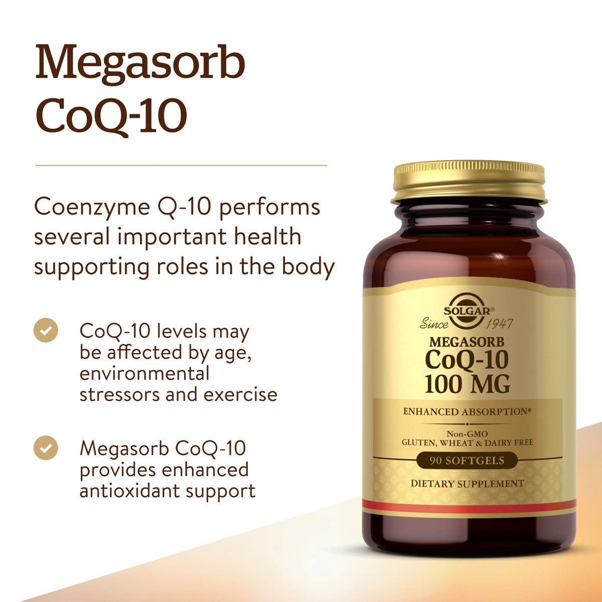 Gélule molle Solgar Megasorb CoQ-10 ouverte montrant l'intérieur