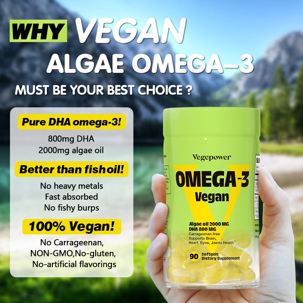 Gélule Omega-3 végétalien VEGEPOWER, vue rapprochée