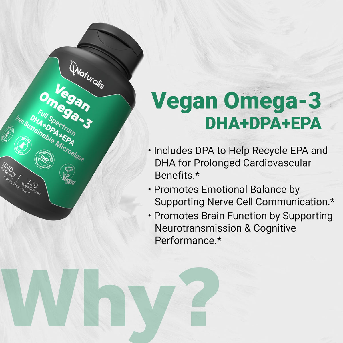 Gélule souple Naturalis Omega 3 Végétal en gros plan
