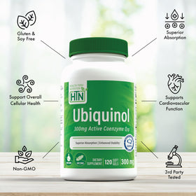 Gélule souple Ubiquinol 300mg en gros plan