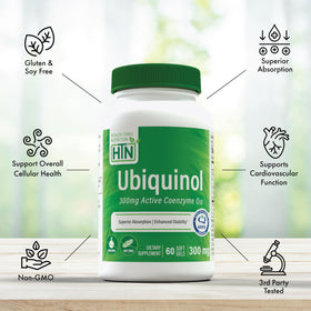 Gélule Ubiquinol 300mg de Health Thru Nutrition, gros plan