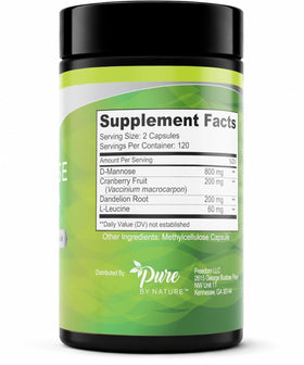 Gélule vegan Pure By Nature D-Mannose 800mg