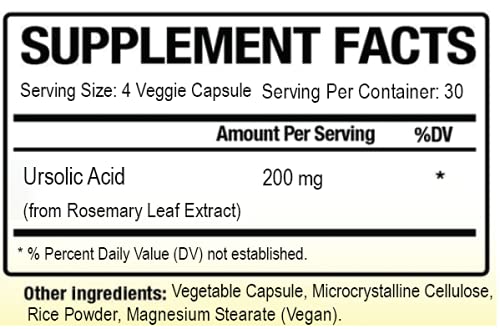 Gélule végétale d'acide ursolique Biotech Nutritions sur fond blanc