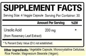 Gélule végétale d'acide ursolique Biotech Nutritions sur fond blanc