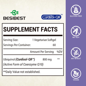 Gélule végétale de Besibest Ubiquinol CoQ10 800 MG