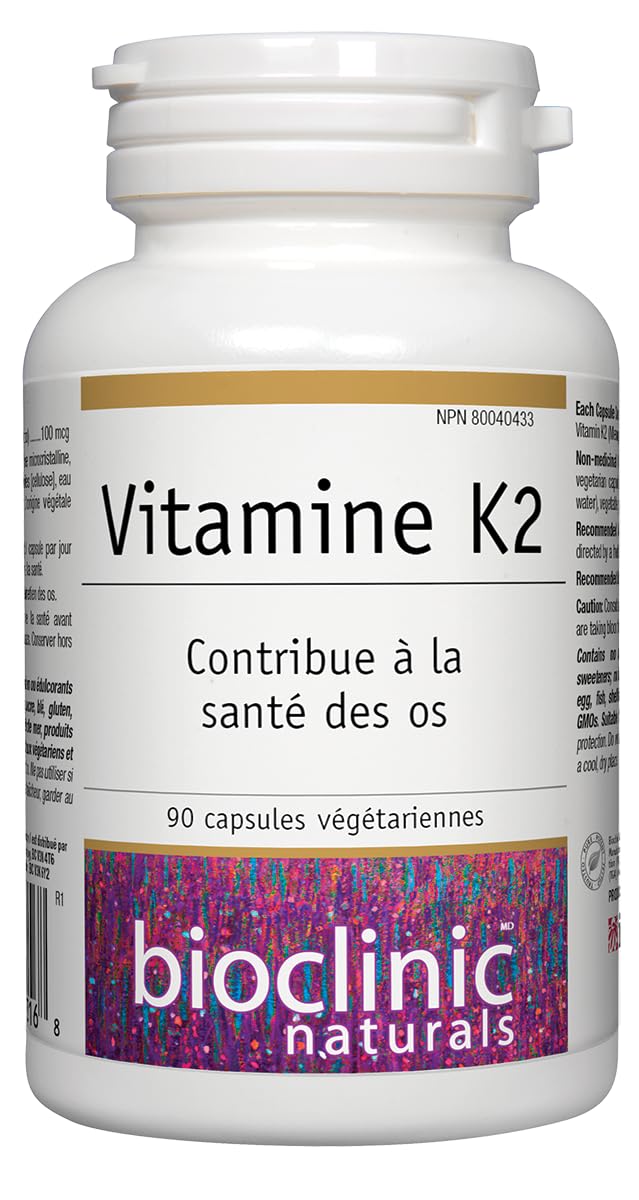 Gélule végétale de Bioclinic Naturals Vitamine K2 100 mcg