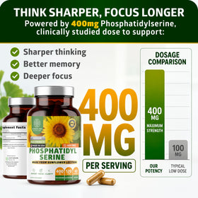 Gélule végétale de Phosphatidylserine 400mg