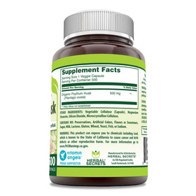Gélule végétale de psyllium Herbal Secrets avec dosage de 500 mg