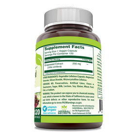 Gélule végétale Herbal Secrets Extrait de Pépins de Raisin 250 mg vue de près