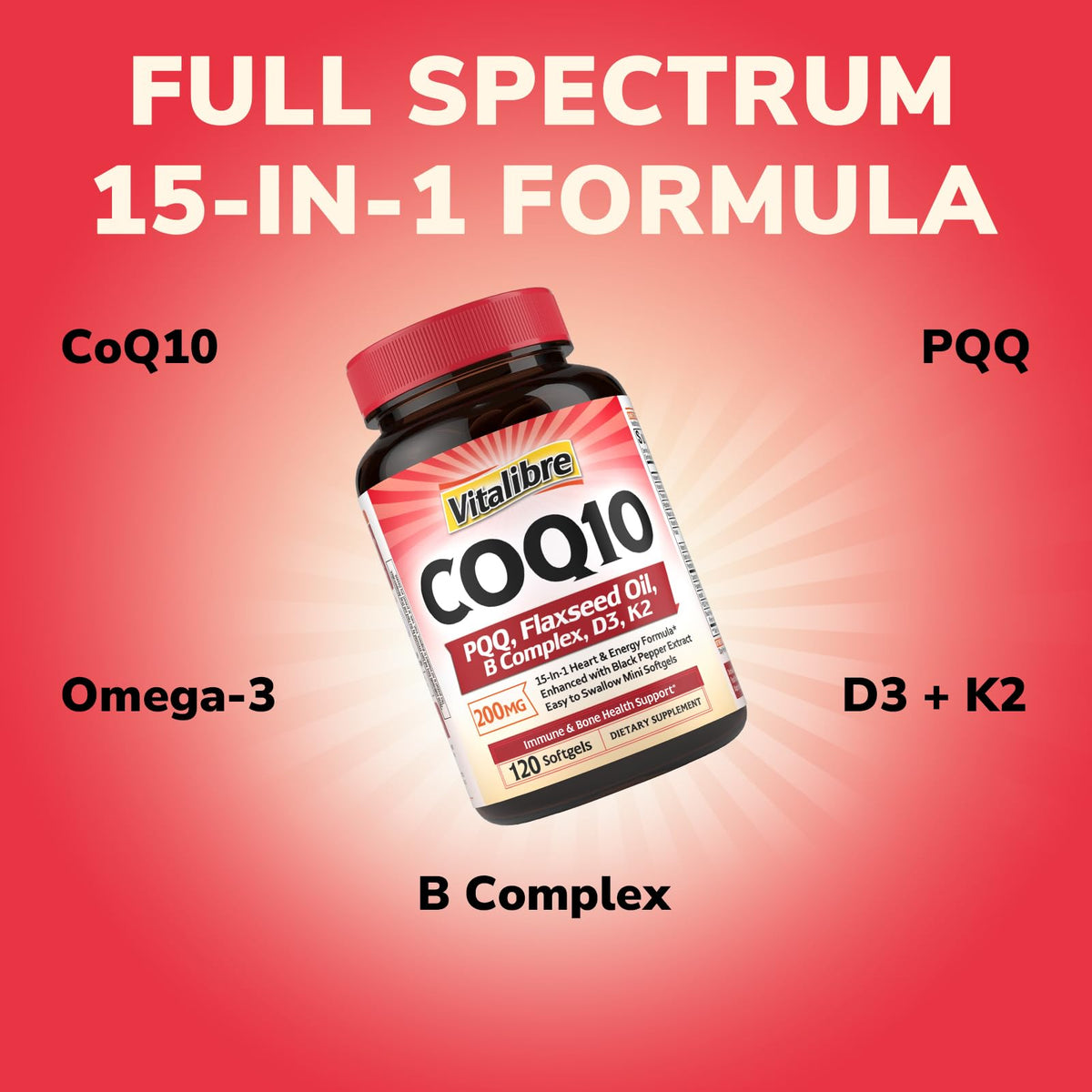 Gélule Vitalibre CoQ10 200mg vue de près
