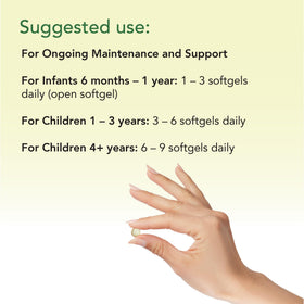 Gélules à mâcher DHA Pur pour enfants de CHILDLIFE ESSENTIALS, vue arrière