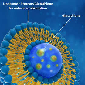 Gélules Advanced Bionetix Liposomal Glutathione 850mg sur fond blanc