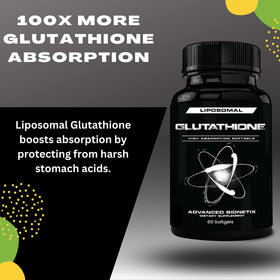 Gélules Advanced Bionetix Liposomal Glutathione 850mg sur une table