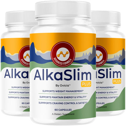 Gélules Alka Slim Plus d'OVICIA, vue de face, emballage