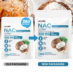 Gélules ALLBIZ NAC 600mg à côté d'autres compléments alimentaires