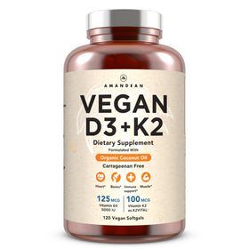 Gélules AMANDEAN Vitamine D3 K2 5000 IU, emballage avant