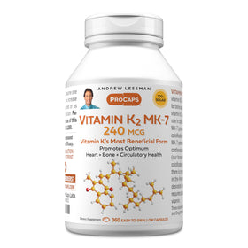 Gélules ANDREW LESSMAN ProCaps K2 MK7 240 mcg en boîte