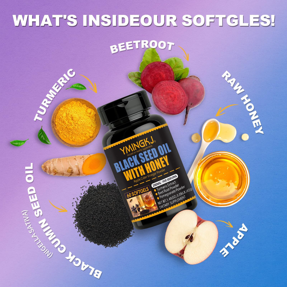 Gélules au goût de baies naturelles YMINGKJ