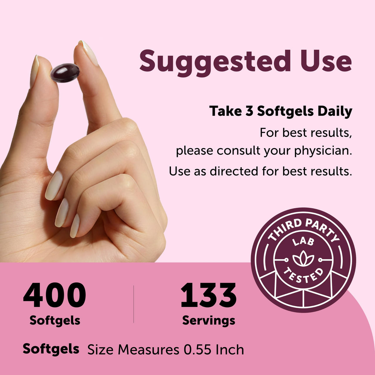 Gélules avec ingrédients clés du complément Cheveux, Peau et Ongles