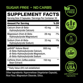 Gélules BHB de Real Ketones versées sur une table