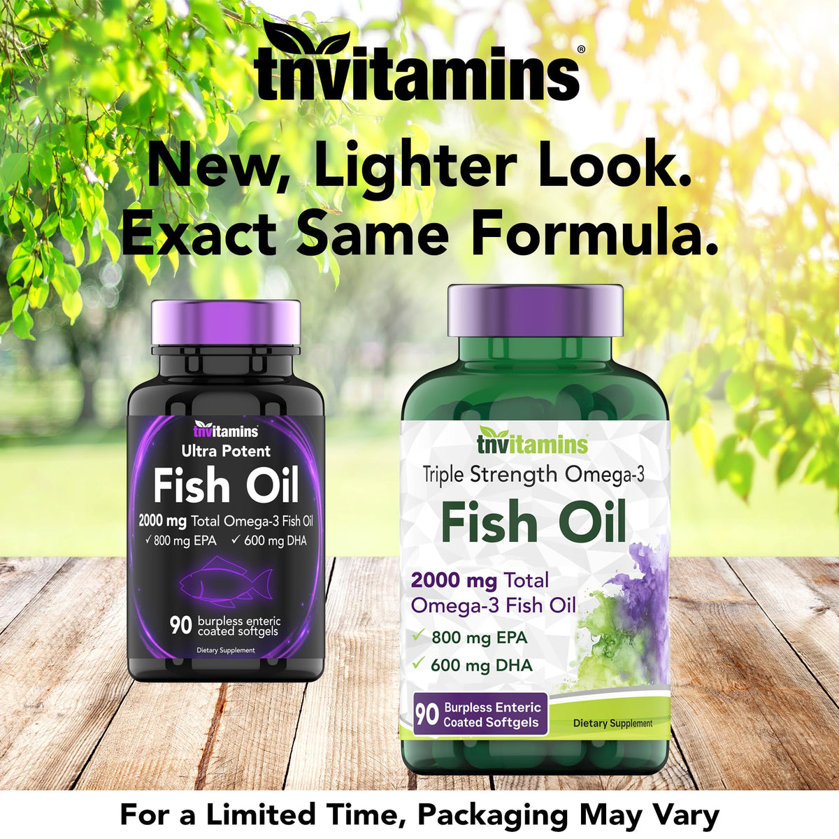 Gélules burpless TNVitamins Omega-3 sur fond blanc