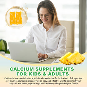Gélules Calcium Citrate YUULAI avec fruits frais