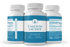 Gélules Calcium Lactate, vue rapprochée sur une gélule