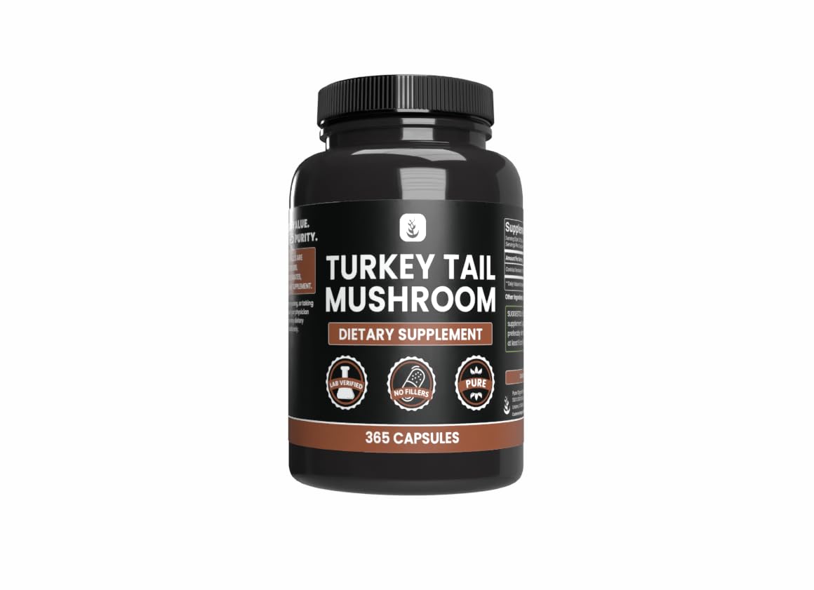Gélules champignon Turkey Tail PURE ORIGINAL INGREDIENTS, vue de face