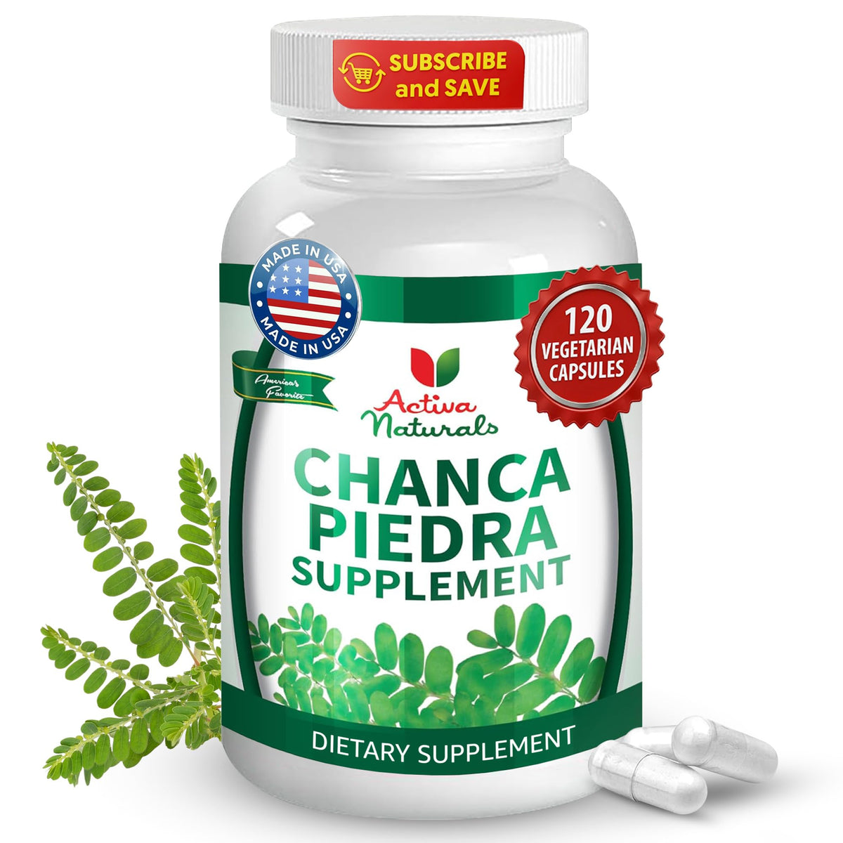 Gélules Chanca Piedra Activa Naturals en boîte, vue de face