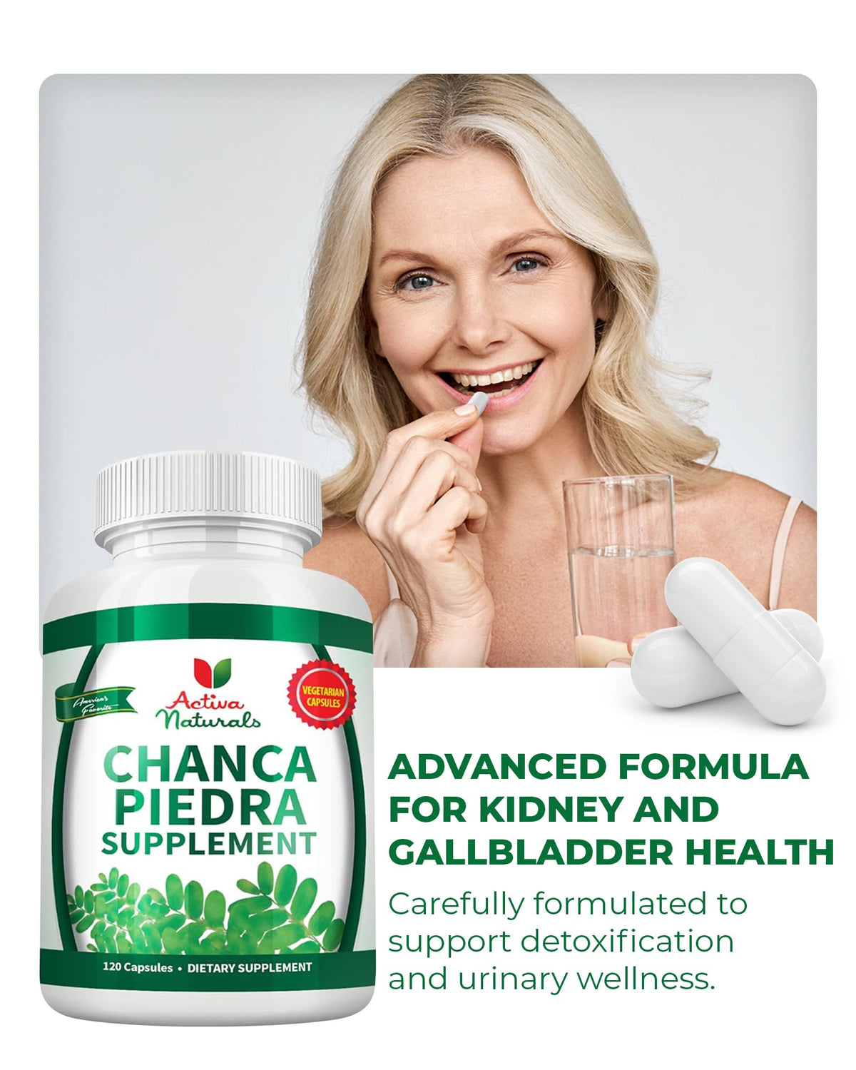 Gélules Chanca Piedra Activa Naturals, présentation du produit