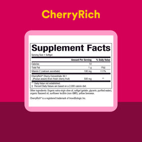 Gélules CherryRich sur fond blanc