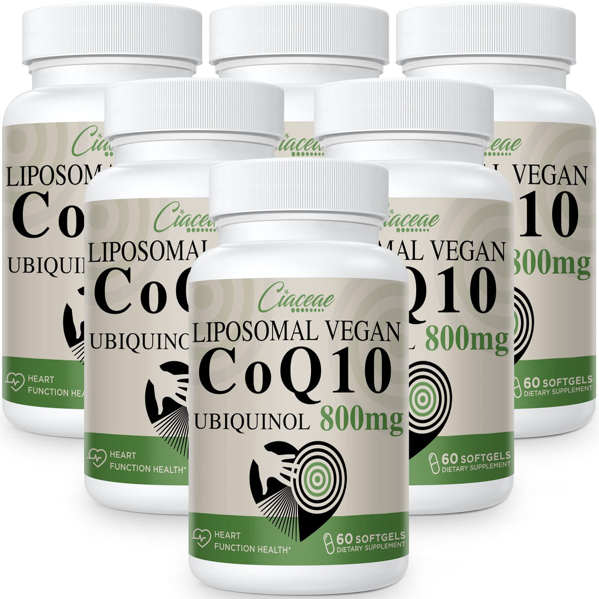 Gélules Ciaceae CoQ10 Liposomal 800mg, vue de face