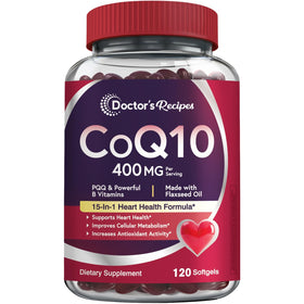 Gélules CoQ10 400mg Doctor's Recipes en flacon