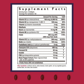 Gélules CoQ10 400mg Doctor's Recipes, vue de côté