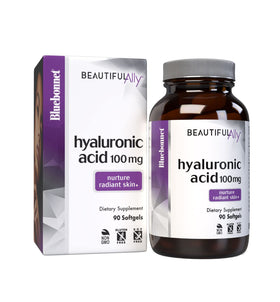 Gélules d'acide hyaluronique BlueBonnet 100 mg, boîte vue de face
