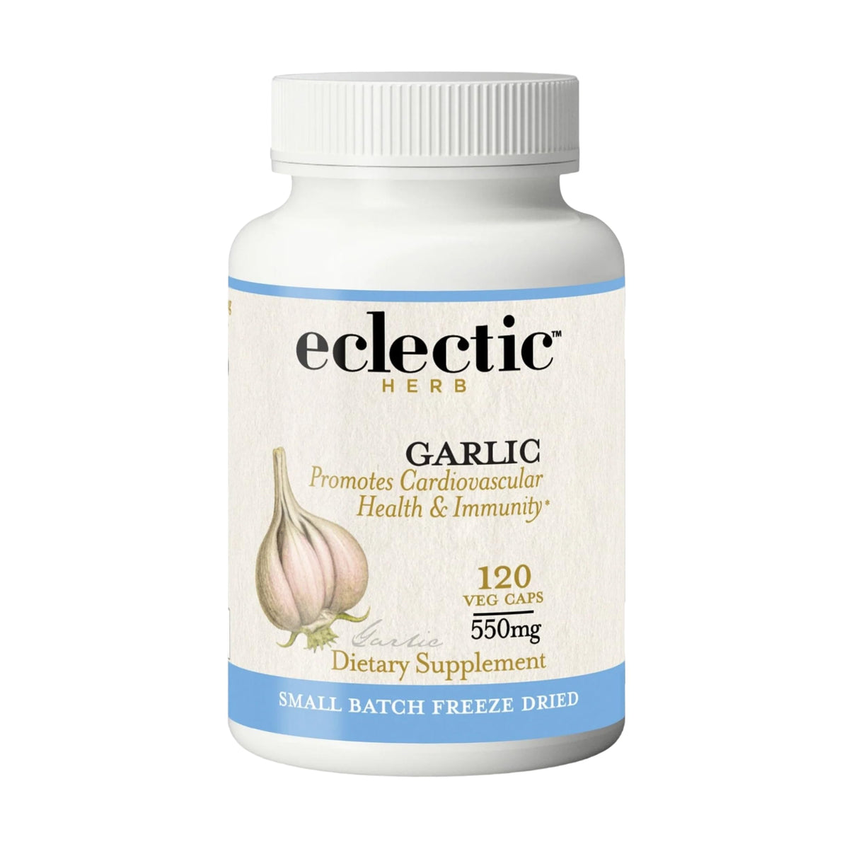 Gélules d'Ail ECLECTIC INSTITUTE 550 mg, flacon de 120 unités