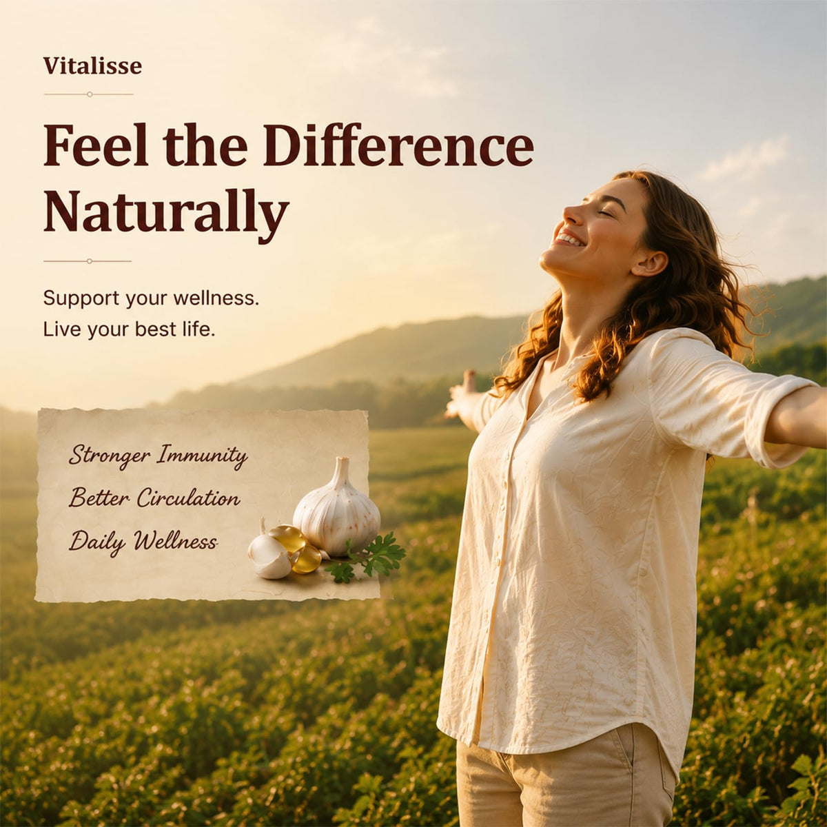 Gélules d'ail envejecido vitalisse avec une cuillère pour dosage