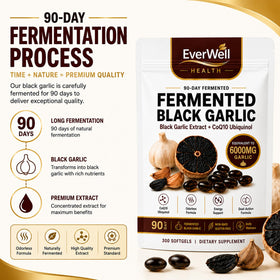 Gélules d'ail noir fermenté avec CoQ10 Ubiquinol de EverWell Health