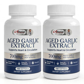 Gélules d'ail noir vieilli 700 mg Alliwise en vue de face