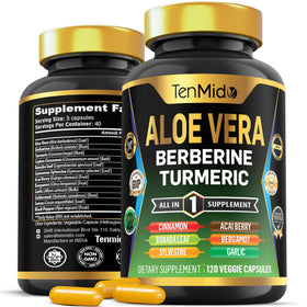 Gélules d'Aloe Vera Tenmido 12 en 1 vue avant